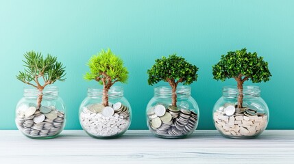 Saving money strategies budgeting tools for financial growth in a green environment inspirational perspective