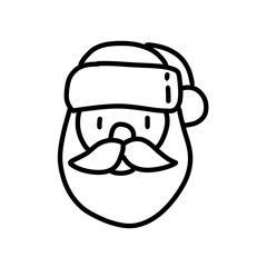 Fototapeta premium santa claus vector icon