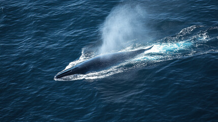 Fototapeta premium Photo of a whale in the ocean