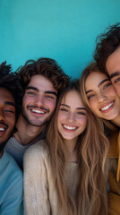 Fototapeta premium portrait of a group of friends