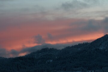 sunrise over the mountains