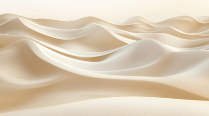 Fototapeta premium Serene abstract desert landscape with smooth sand dunes under soft natural light