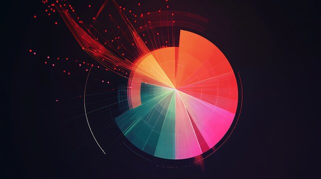 Interactive graphs and pie charts displaying statistical information 