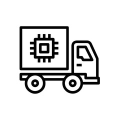 Truck icon symbol vector image illustration
