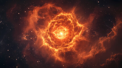Rosette nebula. Nebula. Illustration