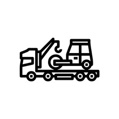 Naklejka premium Truck icon symbol vector illustration 