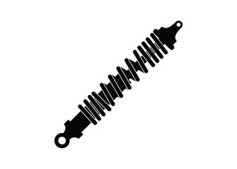 Shock breaker. Simple illustration in black and white.
