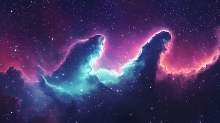 Obraz premium The horsehead nebula in vivid detail against a starry background, nebula background, astrophotography beauty. Nebula. Illustration