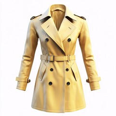Mustard Yellow Trench Coat - Fashionable and Classic