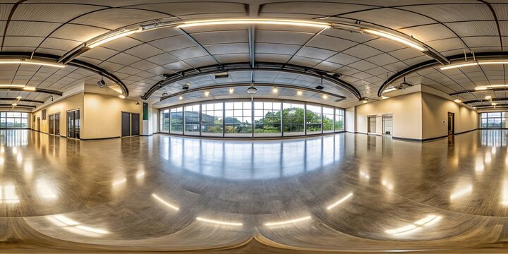VR 360 studio panorama with realistic reflections, perfect for immersive experiences, VR, 360, studio, panorama