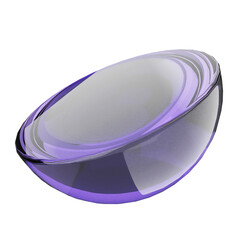 3d geometric glass dark purple color