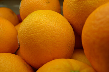 close up fresh orange fruits as background front view