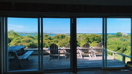 view of the sea from the window