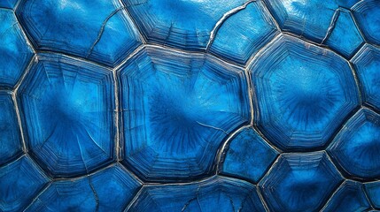 A close-up of a blue turtle shell.