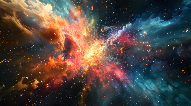 Abstract Space Galaxy Background - Cosmic Nebula with Stars and Dust