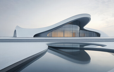 Minimalist modern architecture and spatial structure
