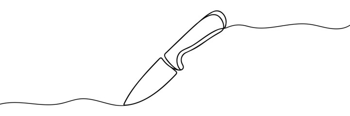 Knife continuous one line drawing vector illustration