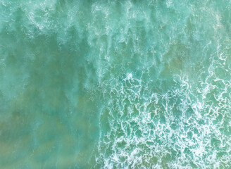 Beautiful sea surface in summer season seascape background ,Nature sea beach background,High angle view waves seascape nature view