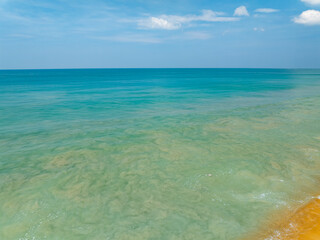 Beautiful sea surface in summer season seascape background ,Nature sea beach background,High angle view waves seascape nature view