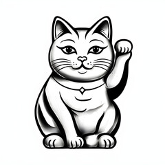 Fototapeta premium maneki neko cat illustration