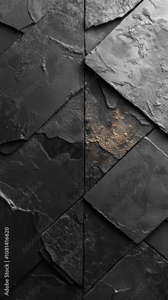 Poster dark textured slate tiles with a subtle stain.