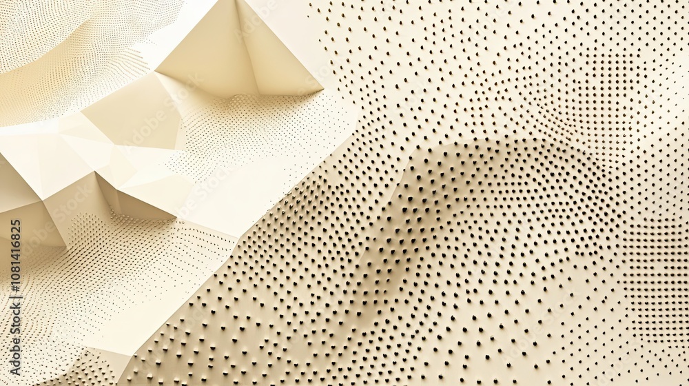 Poster abstract pattern of geometric shapes and dotted texture