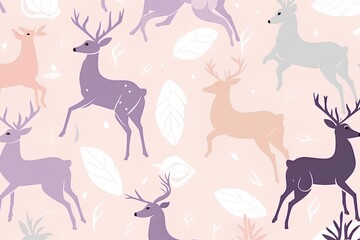 seamless pattern with deer