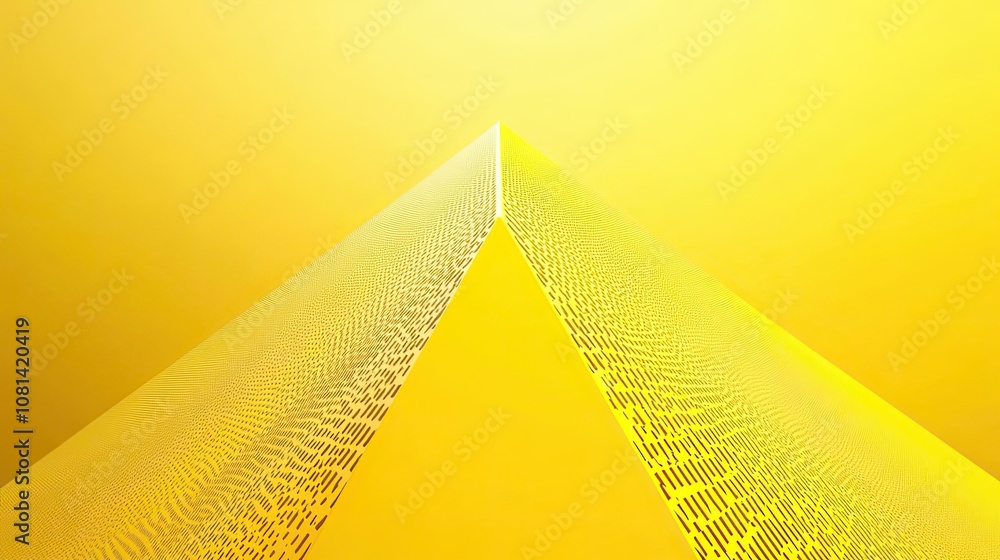 Poster abstract yellow geometric pattern with grid-like structure