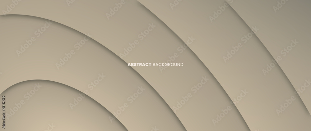 Poster abstract gold background with a curved line pattern with shadows that create a 3d effect. geometric 