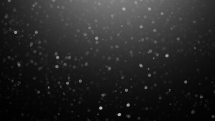 Winter freeze motion of white snow coming down, isolated on black background. Snowfall texture overlays.