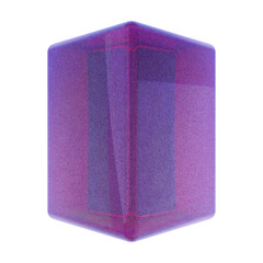 3d geometric glass purple color