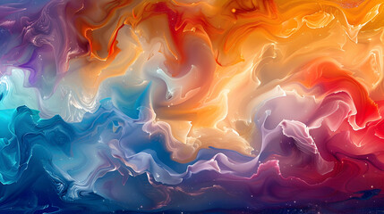 Obraz premium Abstract Colorful Swirling Background with Glittering Effect