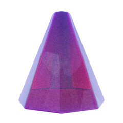 3d geometric glass purple color