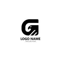 letter G eagle logo design vector