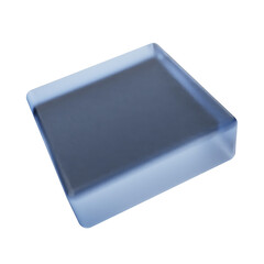 3d geometric glass soft blue color