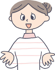 手を広げる女性