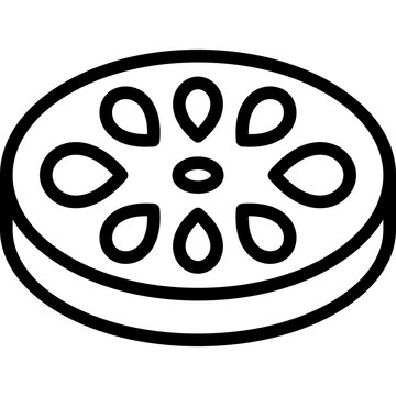 recommend clip art: lotus root icon illustration design with outline