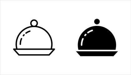 Platter icon set. restaurant sign. waiter symbol vector illustration on white background