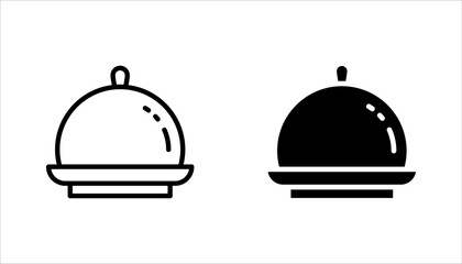 Platter icon set. restaurant sign. waiter symbol vector illustration on white background