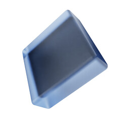 3d geometric glass soft blue color