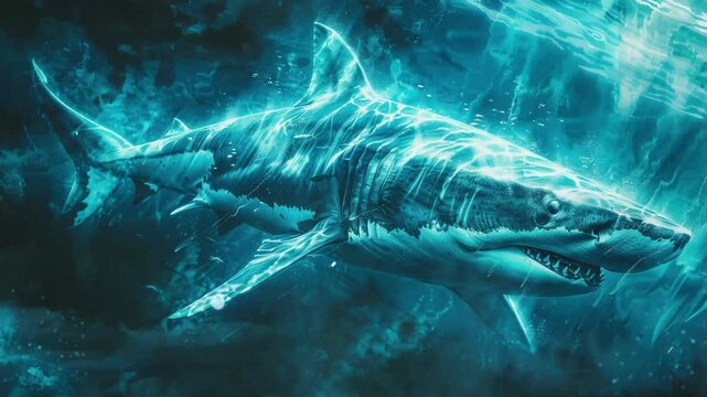 goblin shark underwater background seamless looping overlay 4k virtual video animation background