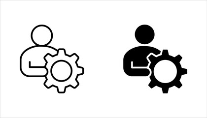 Coordination linear icon set. Cooperation for work. vector illustration on white background