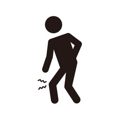 ひざ痛の人のピクトグラムアイコン