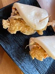 shrimp tempura bao buns
