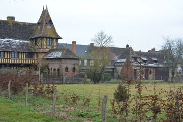 冬のフランス・ブブロン村の風景