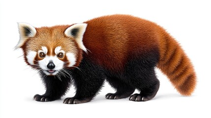Obraz premium Adorable Red Panda Animal Wildlife Photography Fluffy Fur Cute Mammal