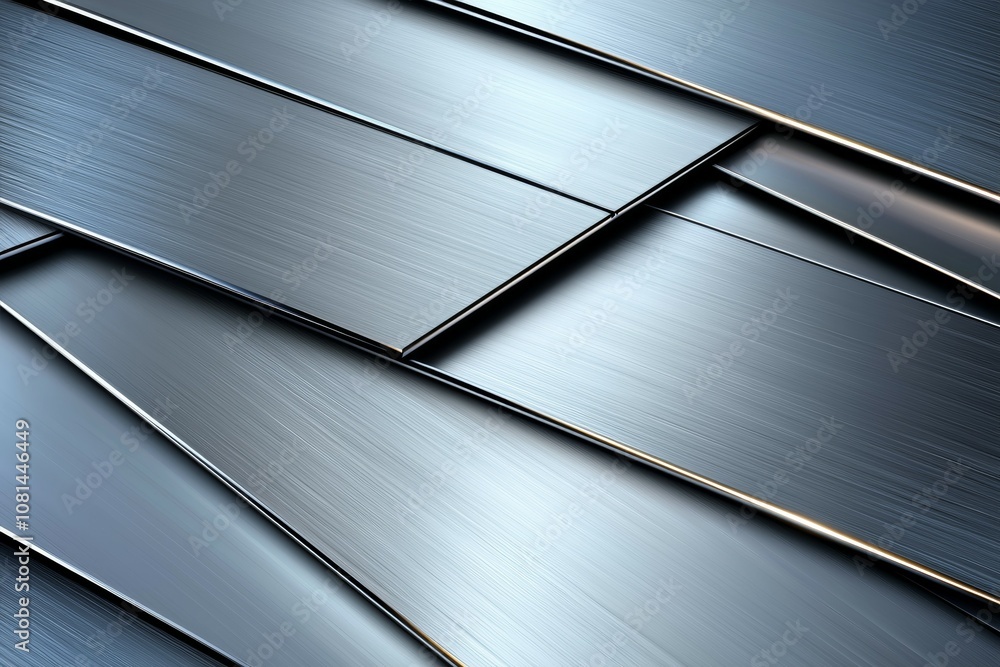 Poster a series of metal plates are stacked on top of each other, creating a pattern