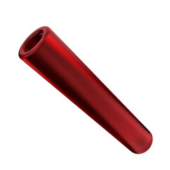 3d geometric glass red color