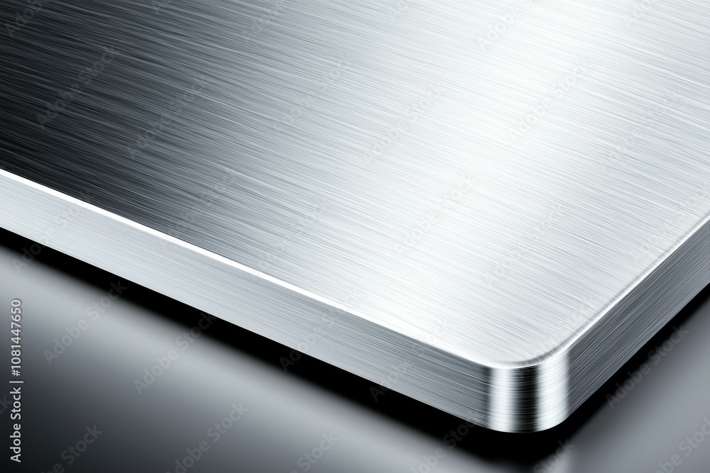 Poster a shiny silver surface with a pattern on it