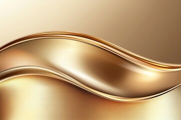 A gold and silver wave with a shiny texture